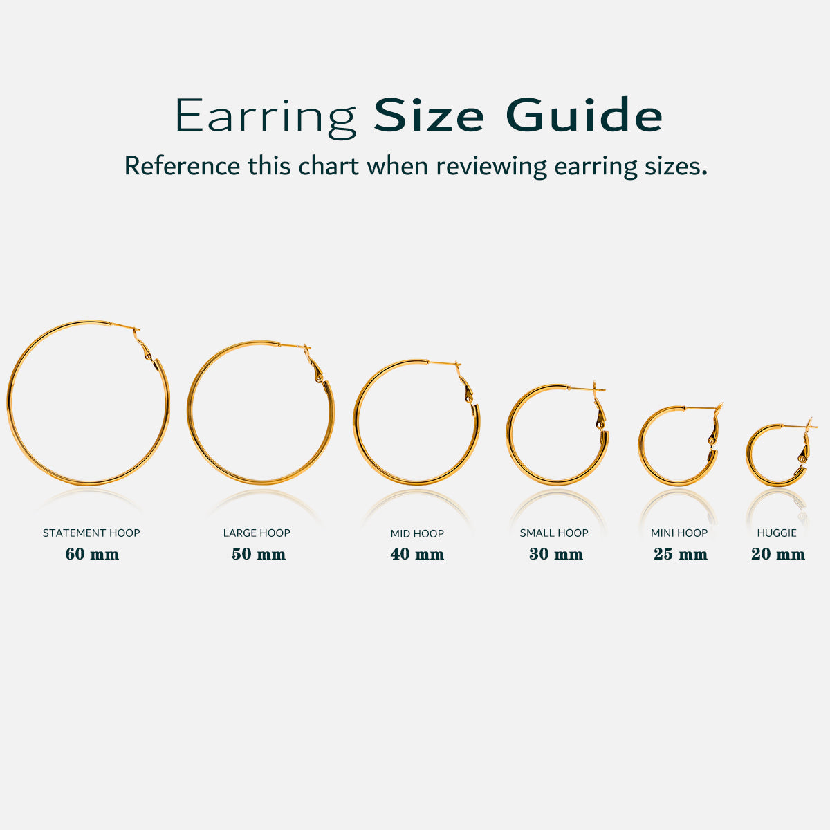 18K Gold Stainless Classic Hoop Earrings
