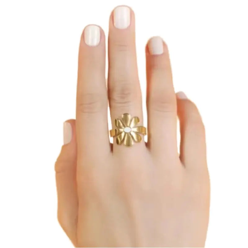 18KGP Daisy Open Ring (Adjustable)