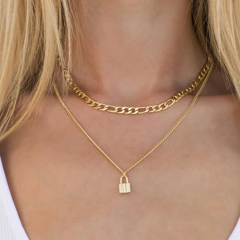 18K Gold Plated Figaro Link Chain