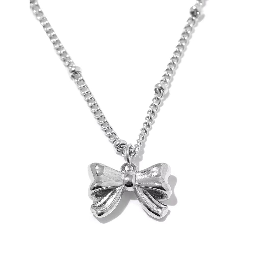 18K Gold Plated Bowknot Pendant Necklace