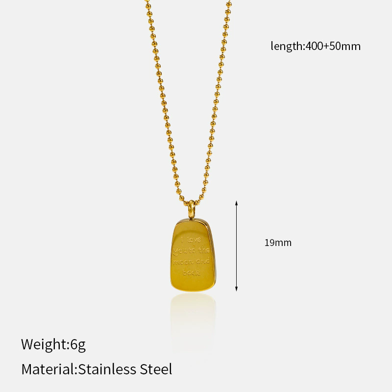 18 Gold Plated "ILoveYouToTheMoonAndBack" Necklace