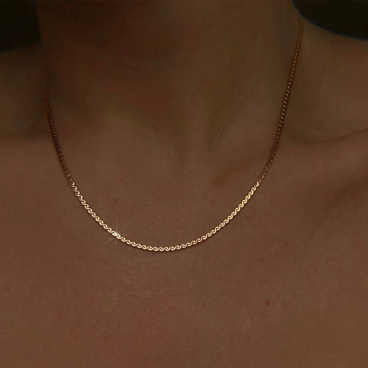 18K Gold Plated S-Dainty Necklace
