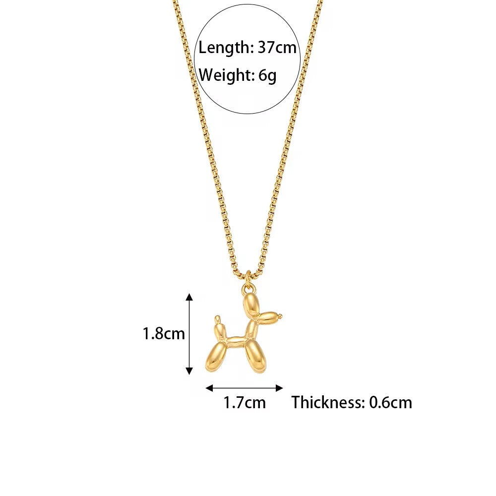 18K Gold Plated Teddy Bear / Puppy Pendant Necklace