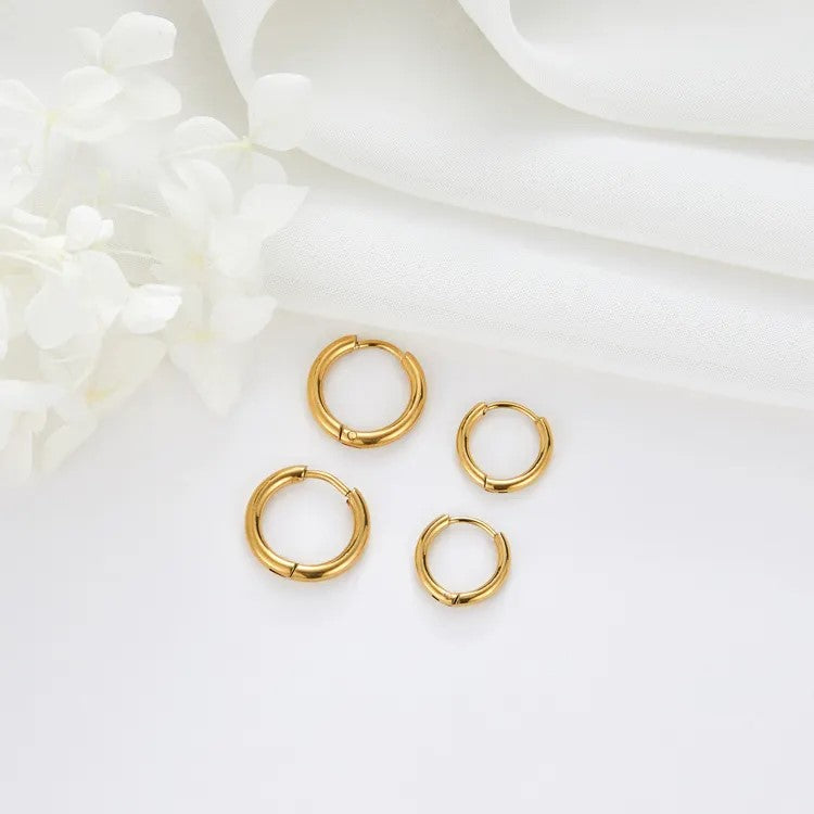 18K Gold Plated Mini Huggie Hoop