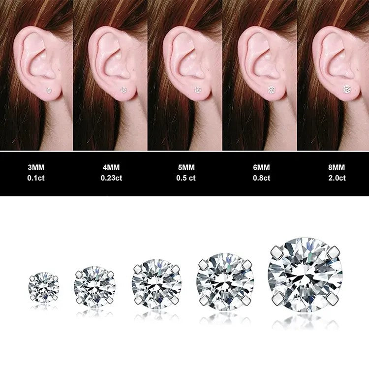 Cubic Zirconia Stud Earrings