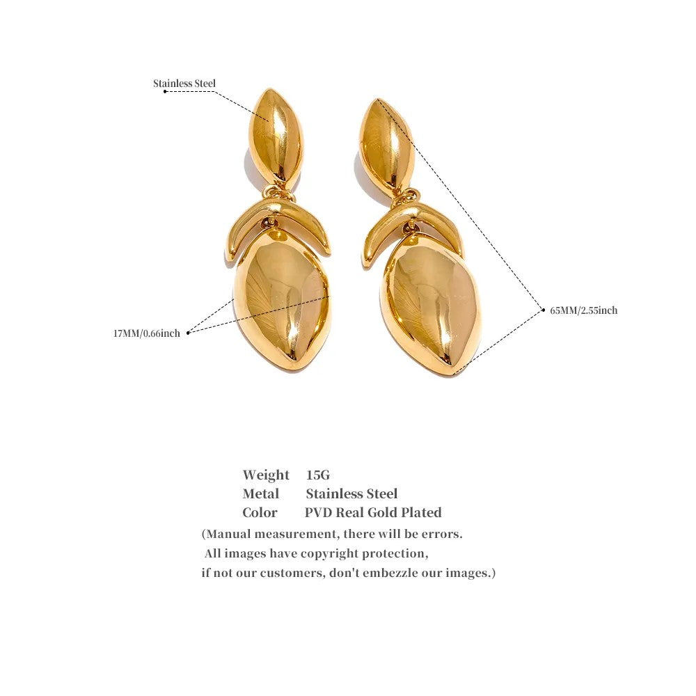 18K Gold Plated Drop-Dangle Earrings
