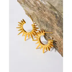 18K Gold Plated SUN Earrings