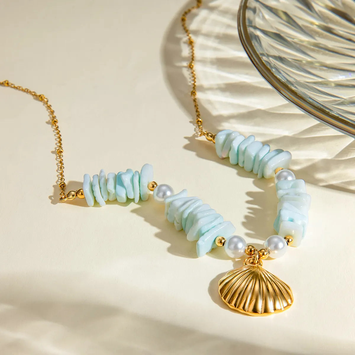 18K Gold Plated Ocean Charm Necklace