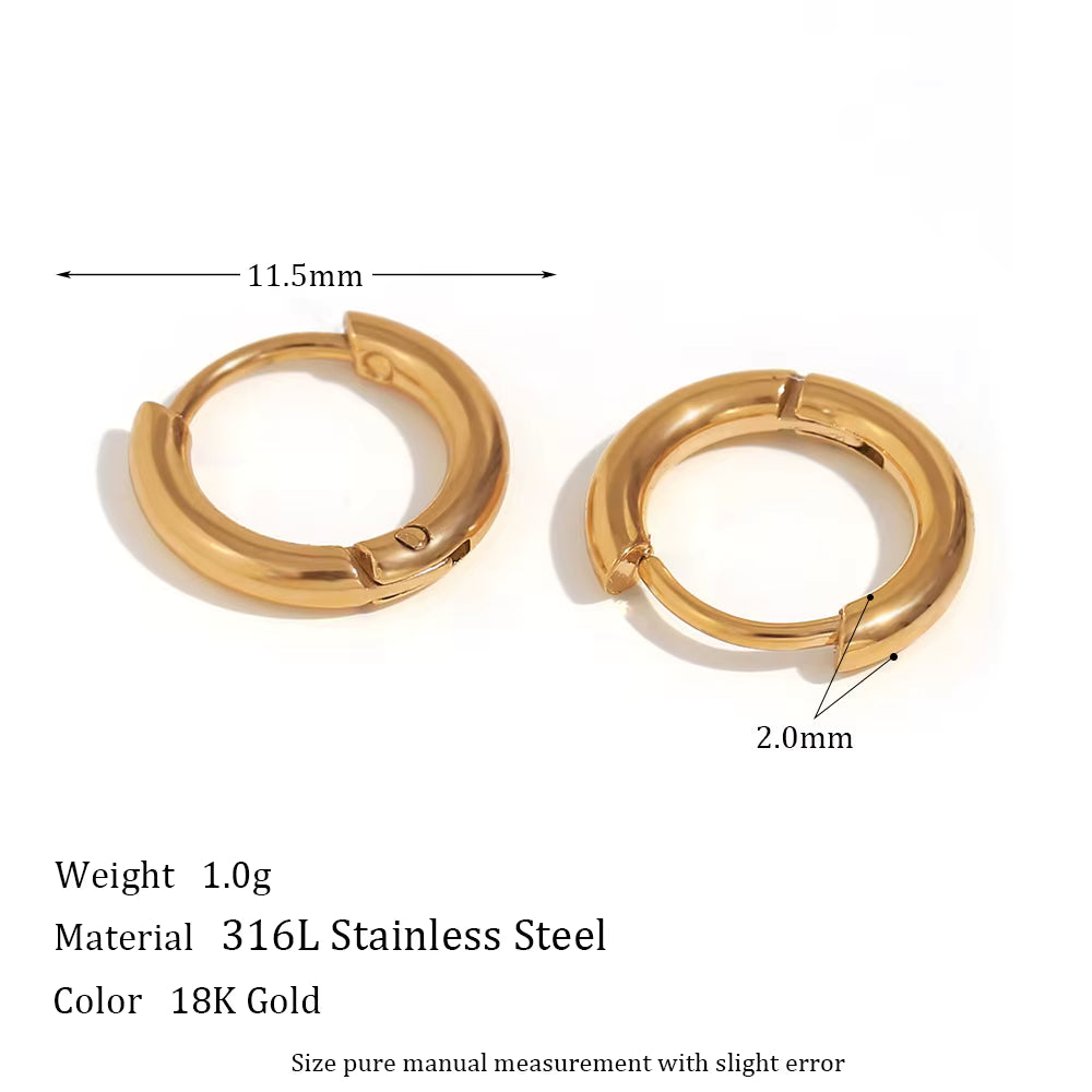 18K Gold Plated Tiny Sleeper Hoops