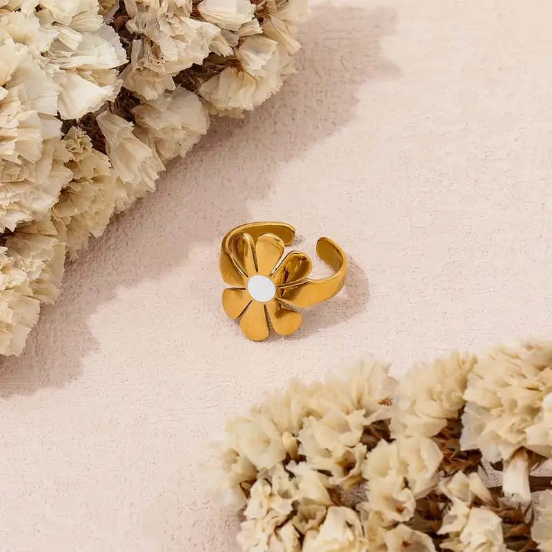 18KGP Daisy Open Ring (Adjustable)