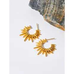 18K Gold Plated SUN Earrings