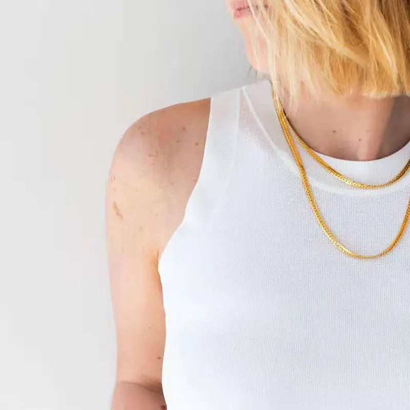 18K Gold Plate Tight-Plait Cuban Chain