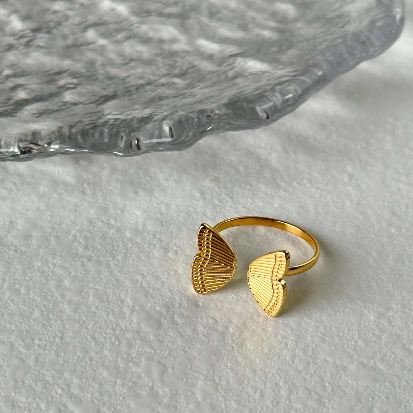 18K Gold Plated Butterfly Wings Ring