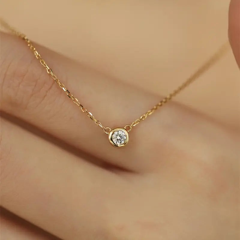 18KGP Single ZC Pendant Necklace