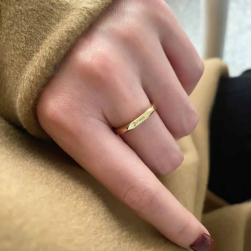 18k Gold Plated French "I Love You" Ring