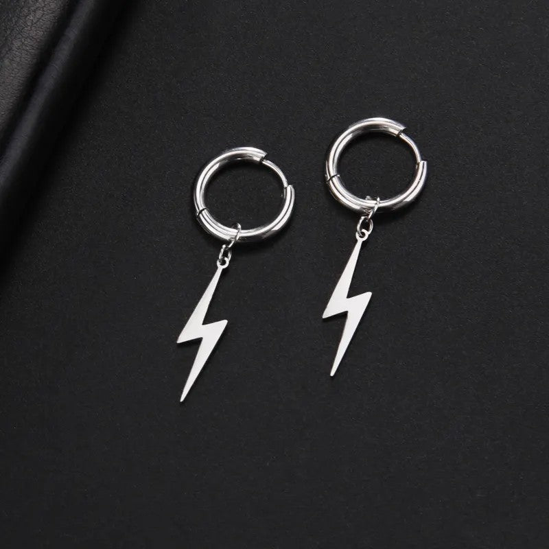 18K Gold Plated Lightning Charm Earring