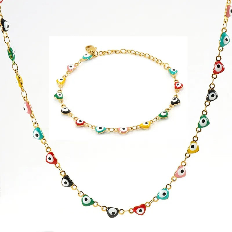 18K Gold Plated Turkish Eye Necklace