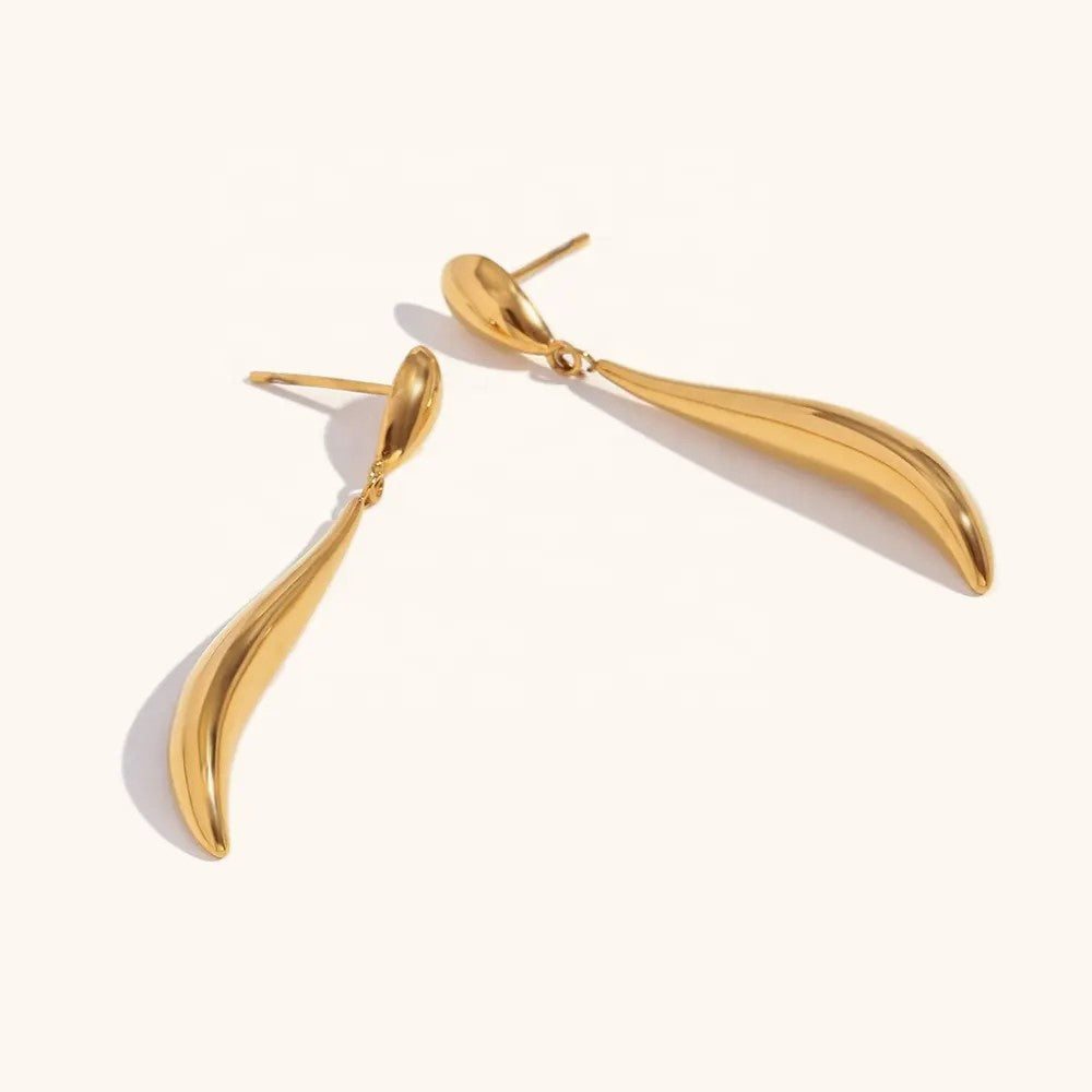 18K Gold Plated Long Drop Earring