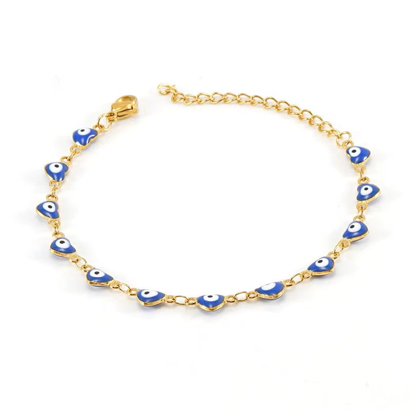18K Gold Plated Turkish Eye Bracelet