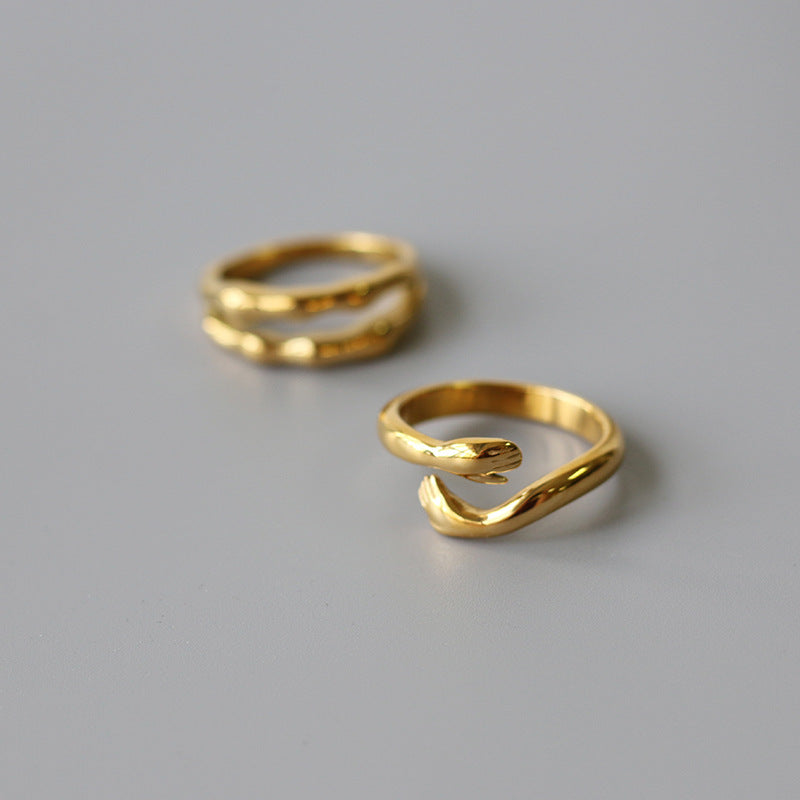 18K Gold Plated Self Love Hug Me Ring