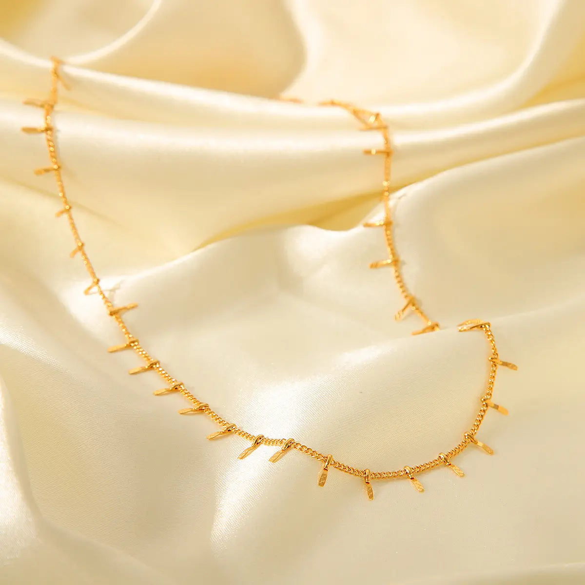 18K Gold Plated Spiky Choker Necklace
