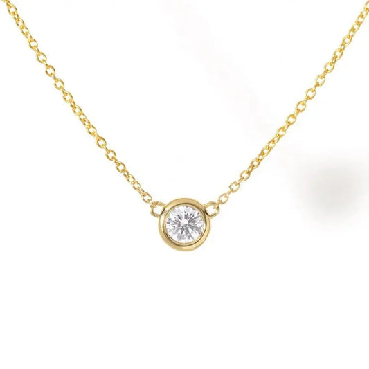 18KGP Single ZC Pendant Necklace