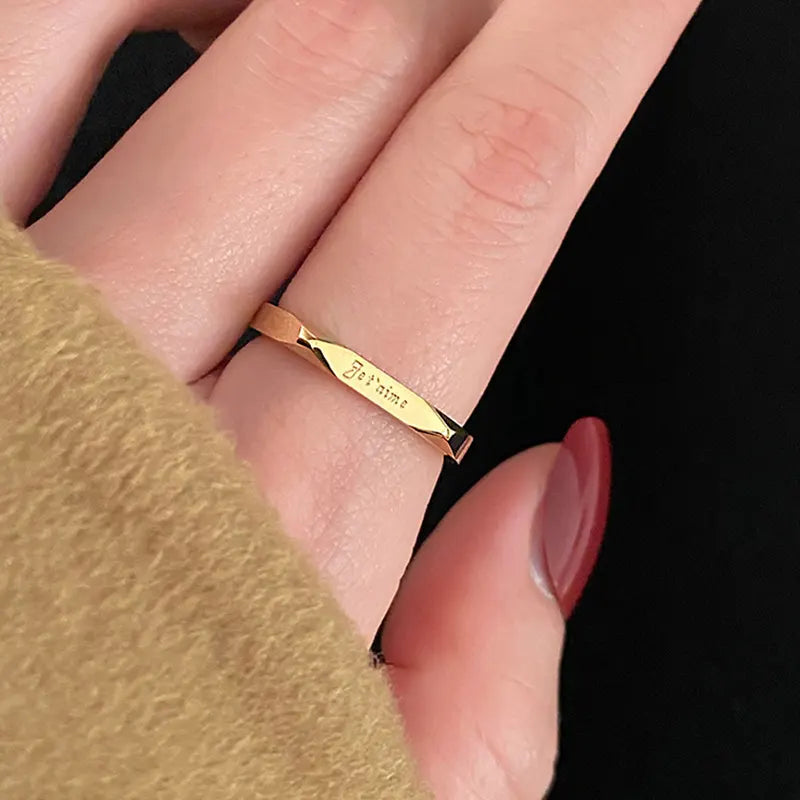 18k Gold Plated French "I Love You" Ring