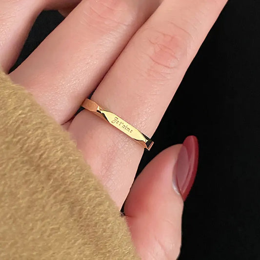 18k Gold Plated French "I Love You" Ring