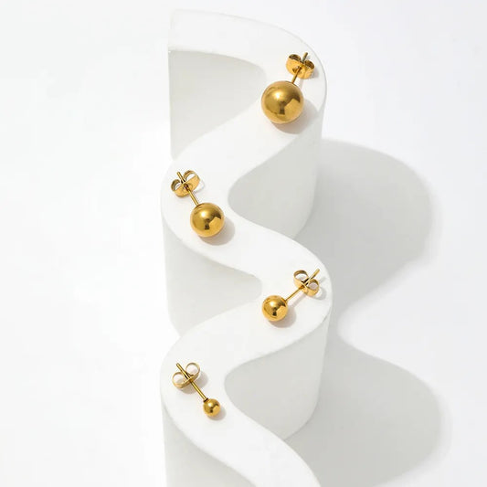 18K Gold Plated Ball Stud