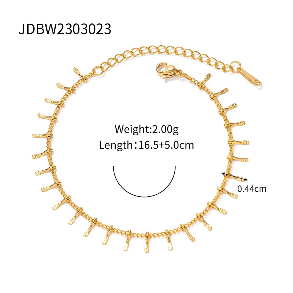 18K Gold Plated Dainty Spiky Bracelet