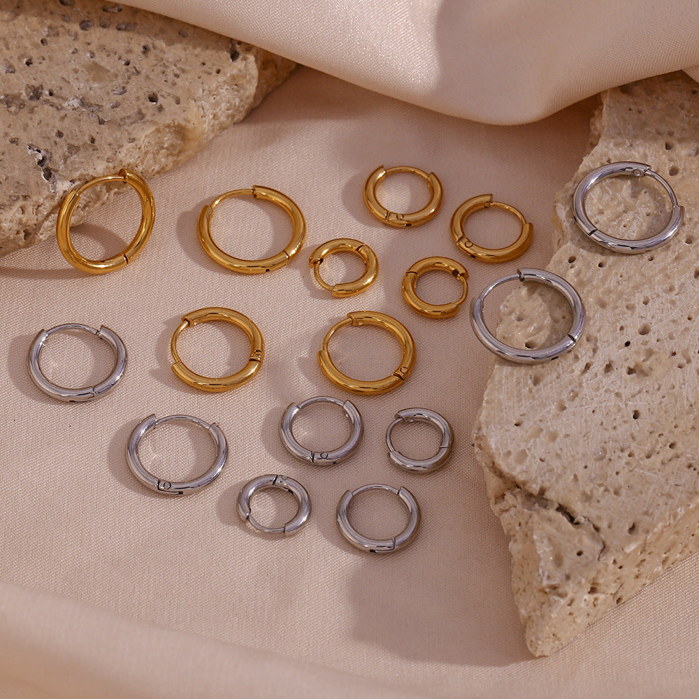 18K Gold Plated Tiny Sleeper Hoops