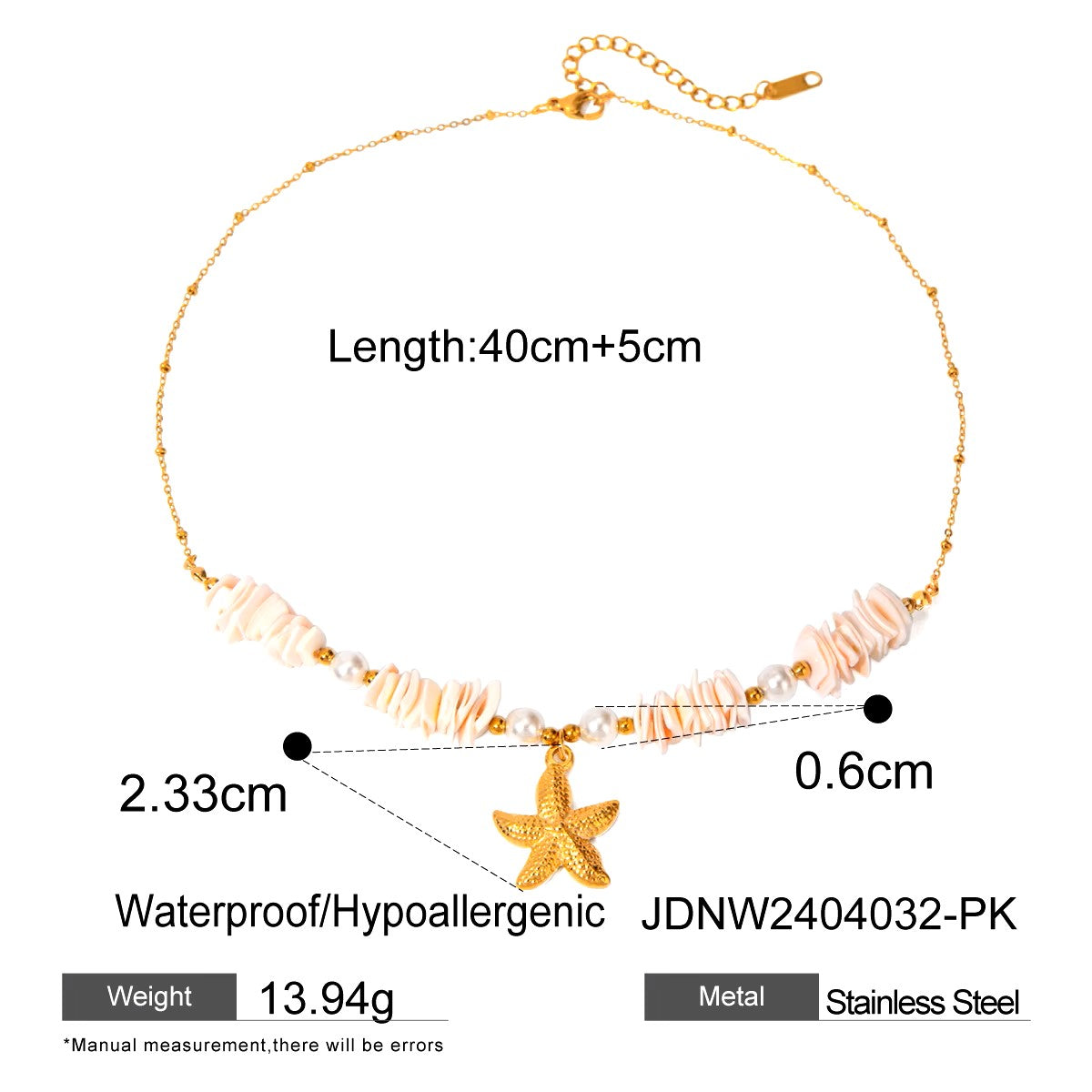 18K Gold Plated Ocean Charm Necklace