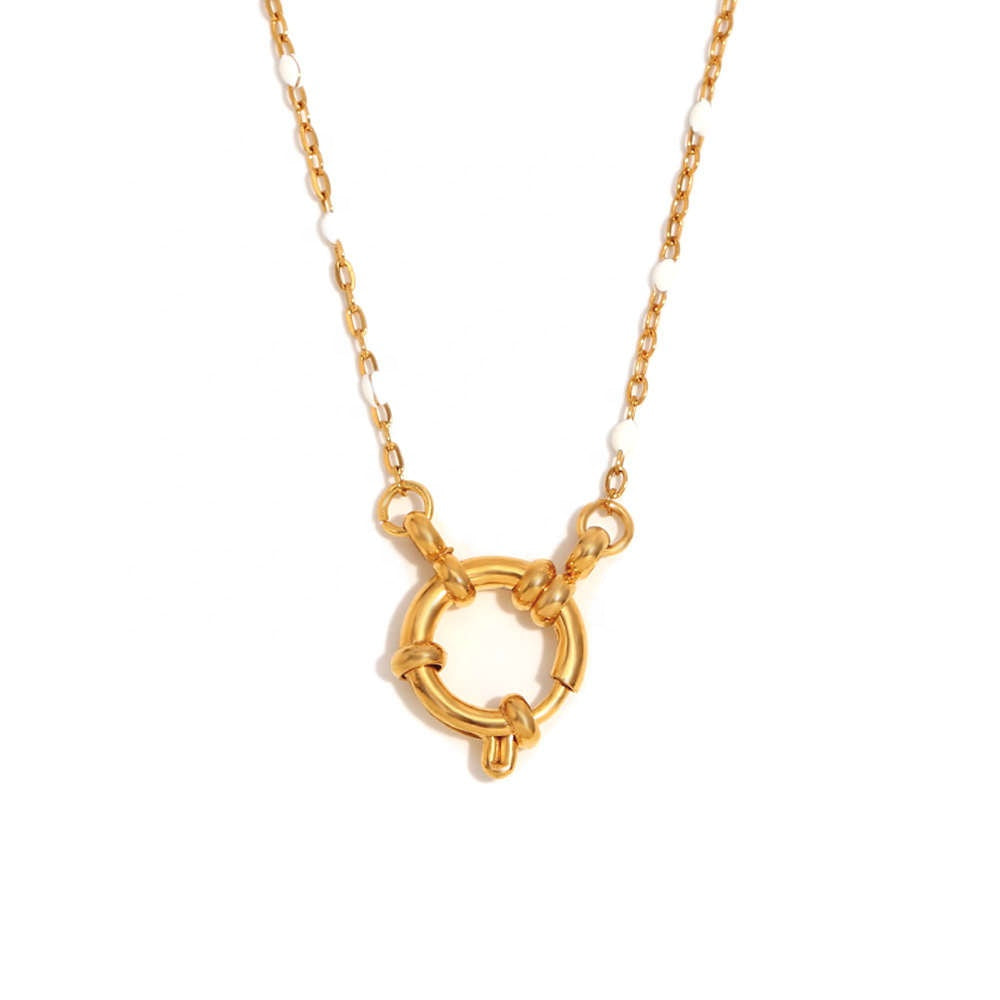 18K Gold Plated Oil Drop Clasp Necklace