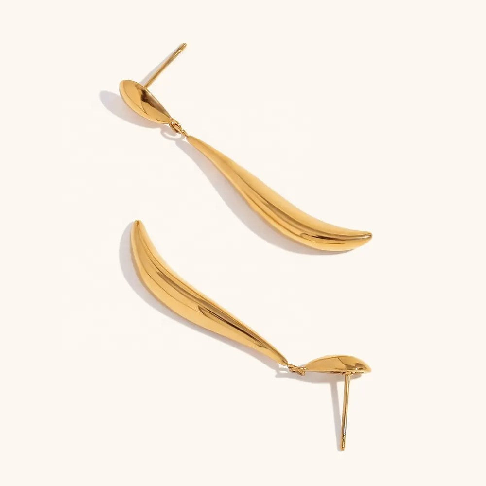 18K Gold Plated Long Drop Earring
