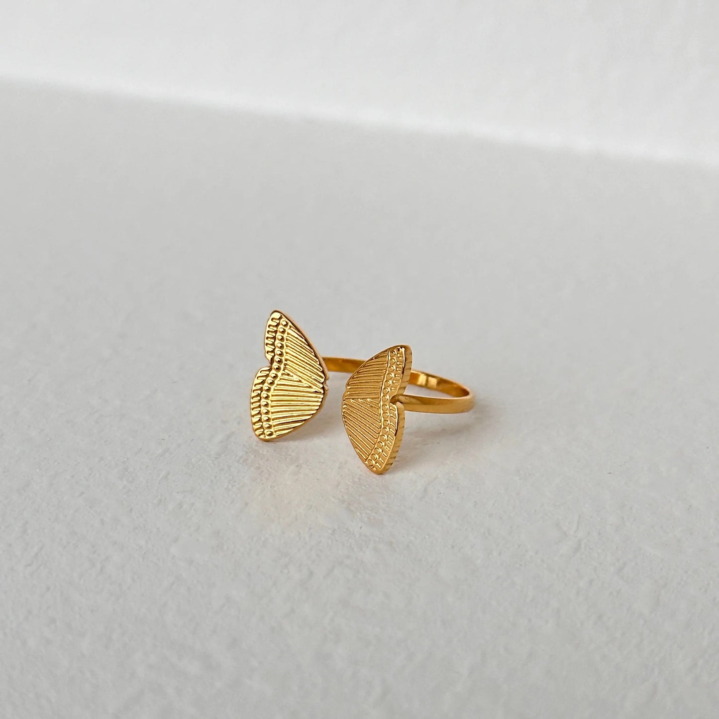 18K Gold Plated Butterfly Wings Ring