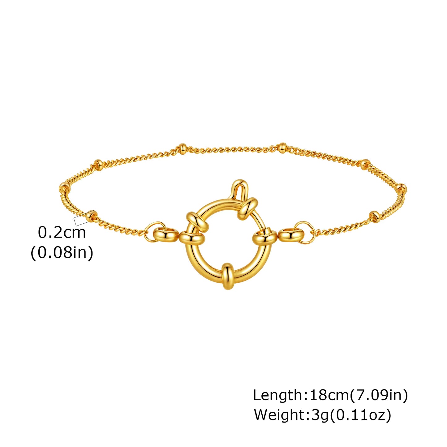 18K Gold Plated Buckle Bracelets