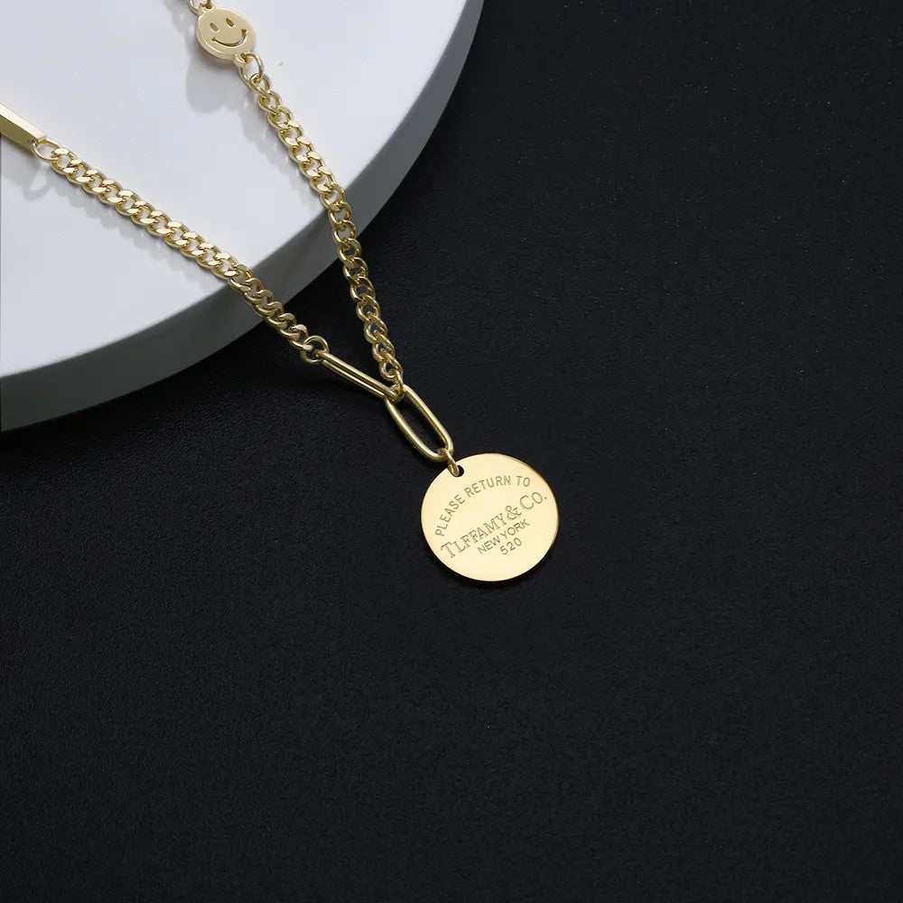 18K Coin Pendant Necklace