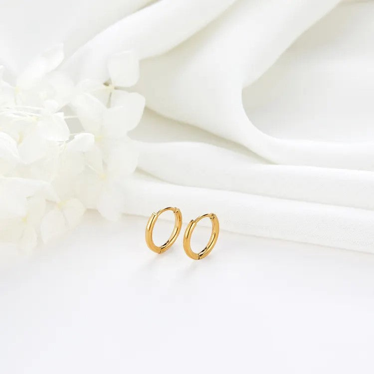 18K Gold Plated Mini Huggie Hoop
