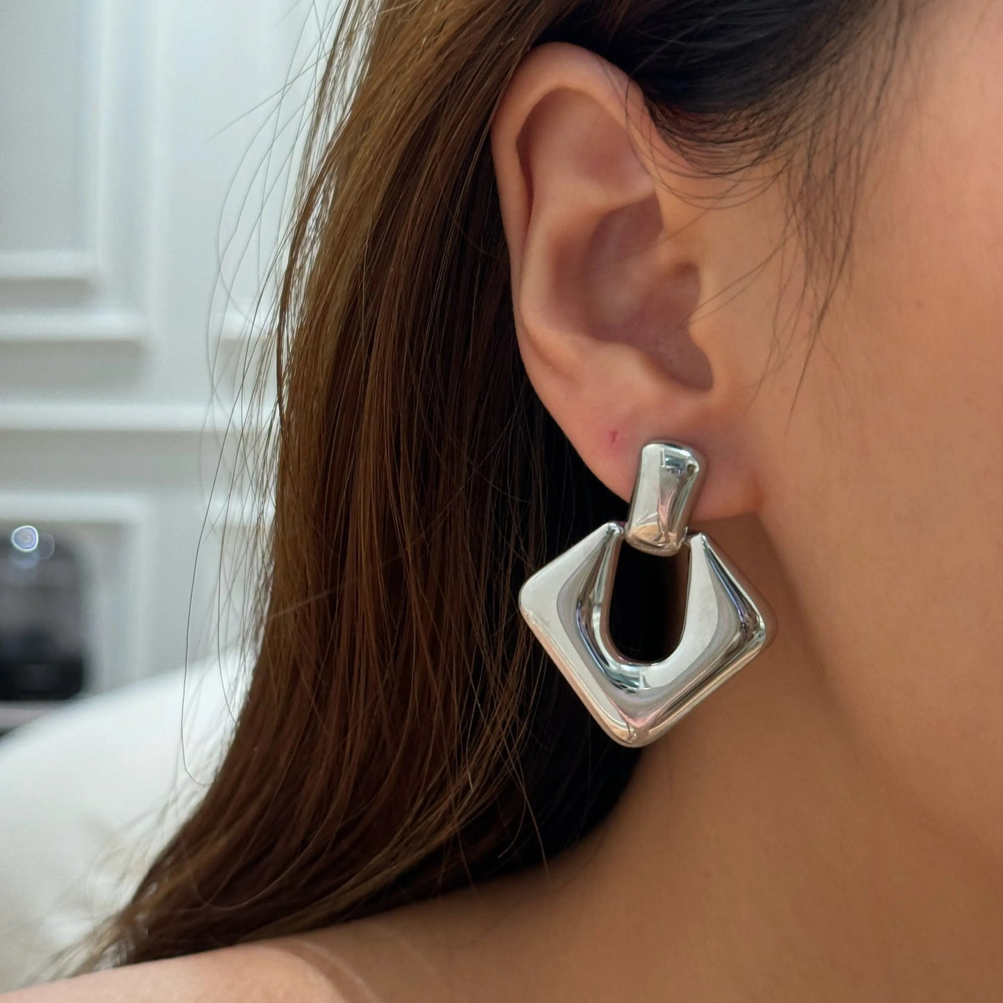18K Retro Dangle Earrings