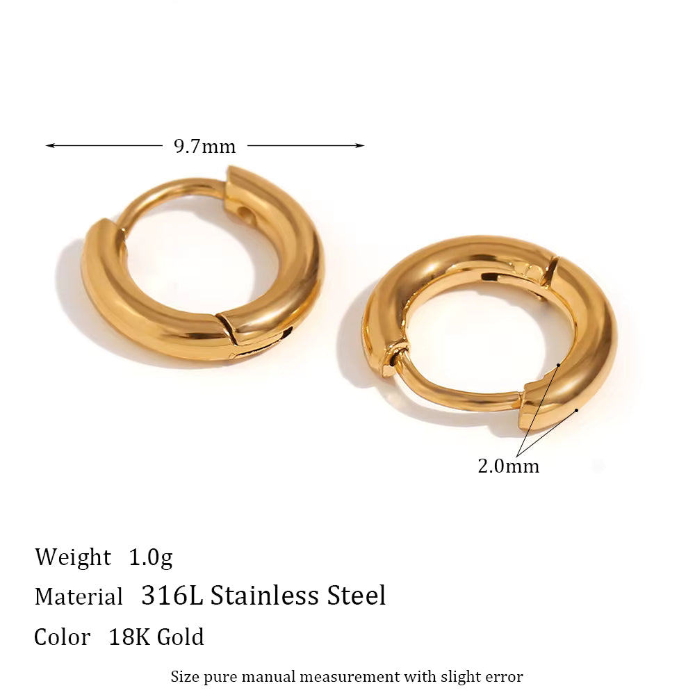 18K Gold Plated Tiny Sleeper Hoops