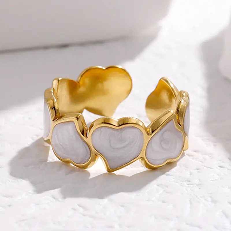 18K Gold Plated Shell Rings (Adjustable)