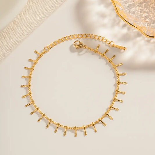 18K Gold Plated Dainty Spiky Bracelet