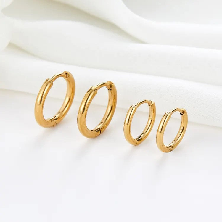 18K Gold Plated Mini Huggie Hoop