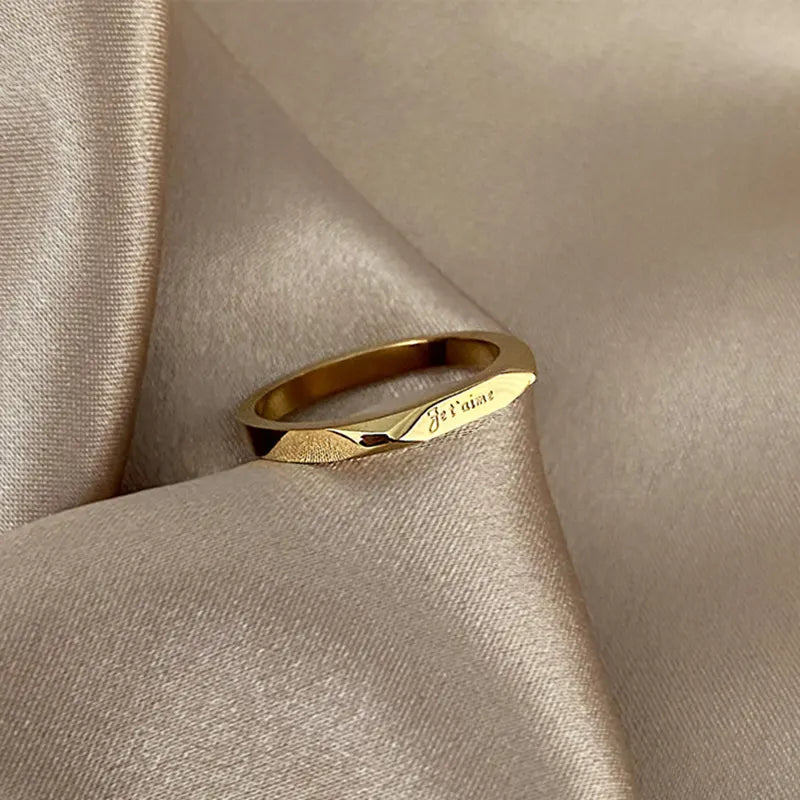 18k Gold Plated French "I Love You" Ring