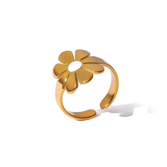 18KGP Daisy Open Ring (Adjustable)