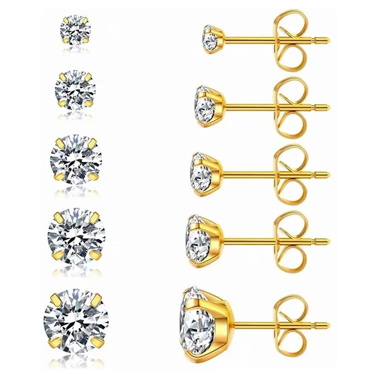 Cubic Zirconia Stud Earrings