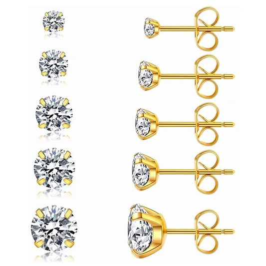 Cubic Zirconia Stud Earrings