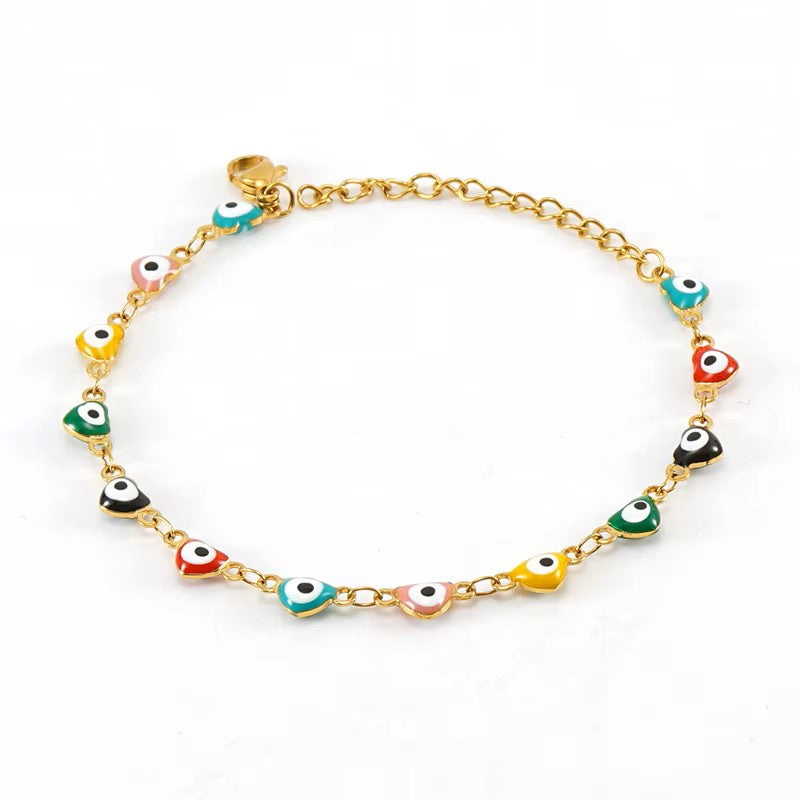 18K Gold Plated Turkish Eye Bracelet