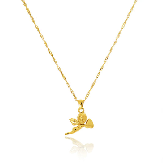 18KGP Cupid Angel Pendant Necklace
