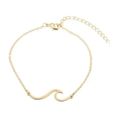 18KGP Wave Pendant Bracelet